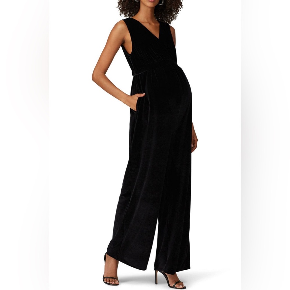 Ingrid & Isabel Velvet Maternity Jumpsuit